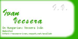 ivan vecsera business card